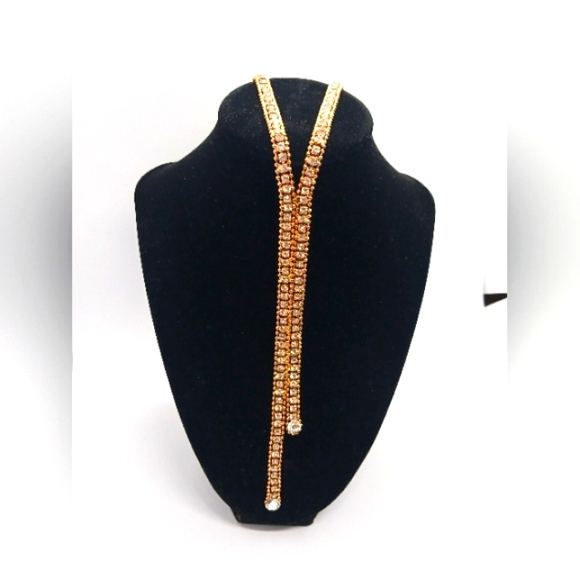 Gorgeous Gold & Rhinestone Chain Lot! 3 pieces Salvaged - Picture 4 of 14